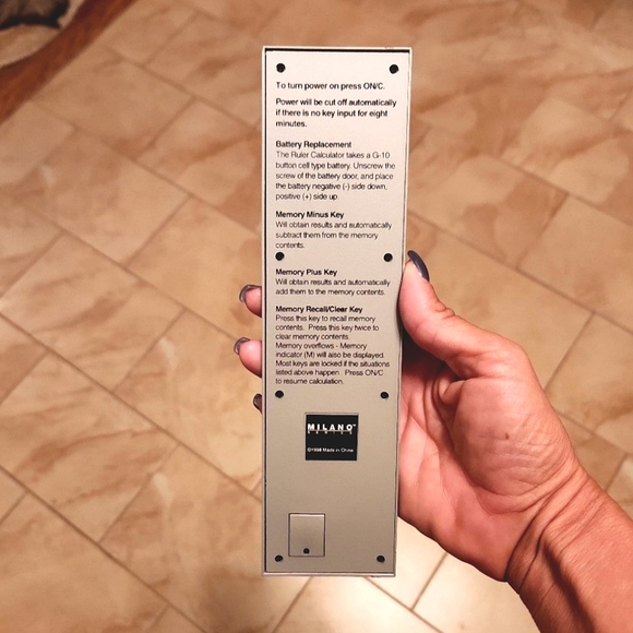 Milano 8 Inch 20 CM Ruler Calculator NEW IN BOX With Instructions - Picture 5 of 6